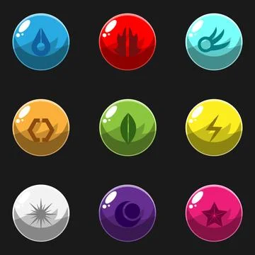 Crystal Ball Element Game Pack Stock Illustration