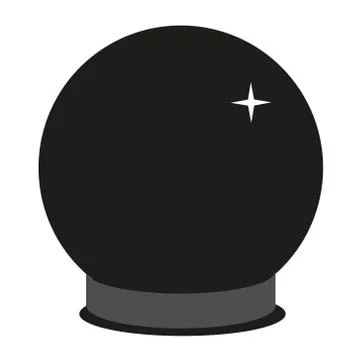 Crystal ball flat illustration on white Stock Illustration