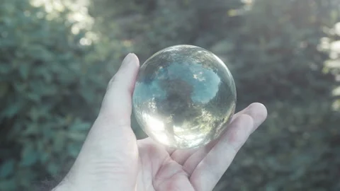 Crystal ball fortune telling summer Stock Footage 157697283