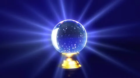 Crystal ball future snow Stock Footage 10572692