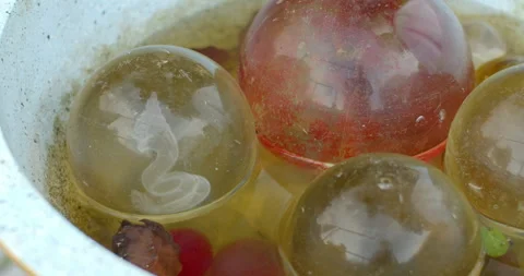 The crystal ball has a Naga pattern carved inside. Stock Footage 282382486