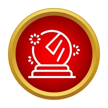 Crystal ball icon predicting future success and magic Stock Illustration