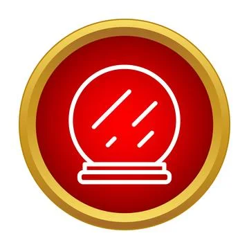 Crystal ball icon predicting future and fortune Stock Illustration