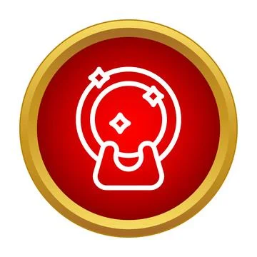 Crystal ball icon predicting future and destiny Stock Illustration