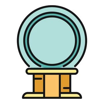 Crystal ball icon predicting future and fortune telling 스톡 일러스트