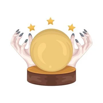 Crystal Ball Illustration Stock Illustration