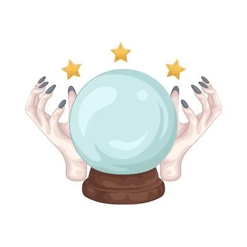 Crystal Ball Illustration Stock Illustration
