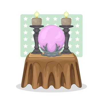 Crystal Ball Illustration Stock Illustration