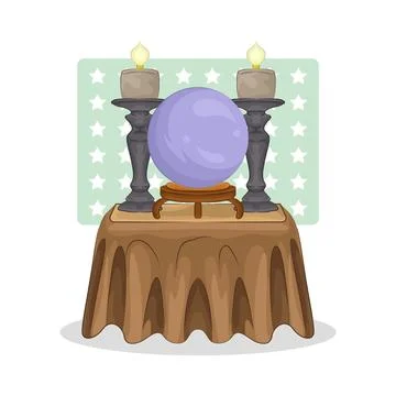 Crystal Ball Illustration Stock Illustration