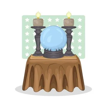 Crystal Ball Illustration Stock Illustration