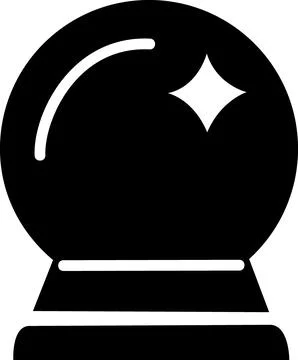 Crystal ball magic fortune graphic icon Stock Illustration