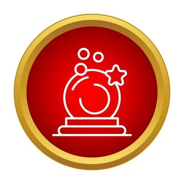 Crystal ball predicting future and consulting destiny icon Stock Illustration