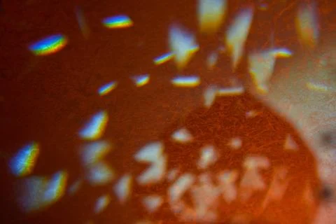 Crystal ball rainbow pattern on the wall Stock Photos