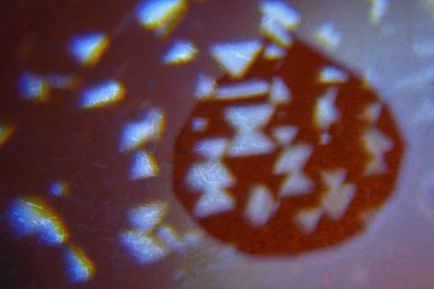 Crystal ball rainbow pattern on the wall Stock Photos