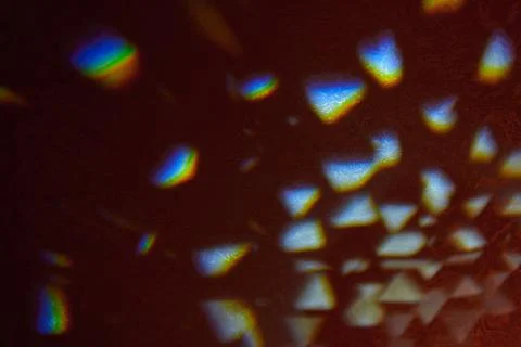 Crystal ball rainbow pattern on the wall Stock Photos