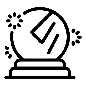 Crystal ball shining with magic light predicting future events Stock Illustration