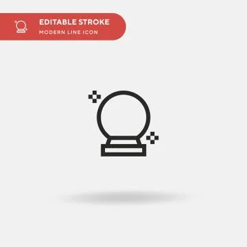 Crystal Ball Simple vector icon. Illustration symbol design template for web  Stock Illustration