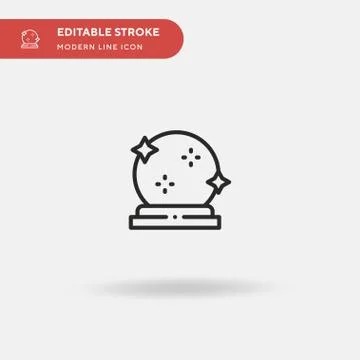 Crystal Ball Simple vector icon. Illustration symbol design template for web  Stock Illustration