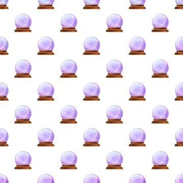 Crystal balls pattern predicting future and spiritual guidance Stock Illustration