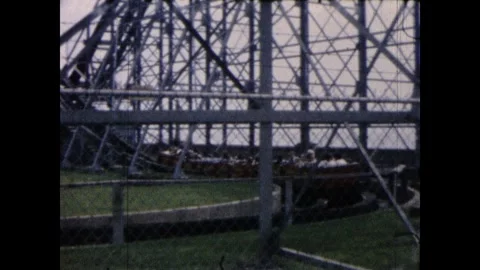 Crystal Beach Rollercoaster; the Comet Stock Footage 251917467