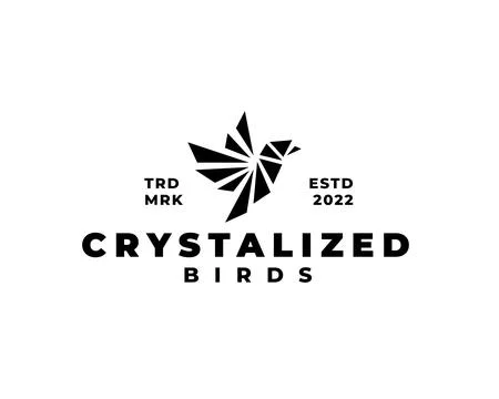 Crystal bird logo Stock Illustration
