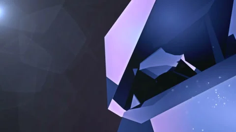 Crystal block fly through the screen Stock-Footage 41885234