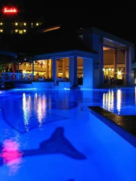 Crystal blue pool Stock Photos