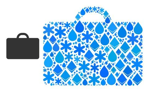 Crystal Blue Water Composition Case Icon Stock Illustration