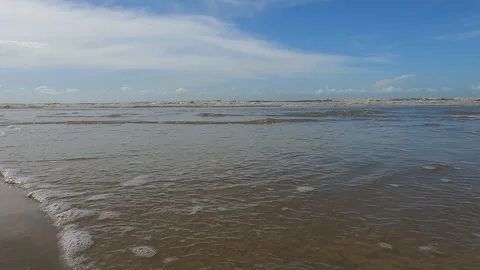 Crystal Blue Water Touching the Warm Sand Stock Footage 301646558