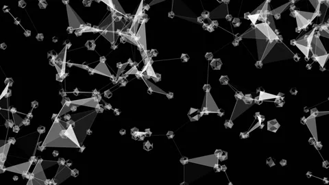 Crystal bonds.Global Computer Network. Software source code and program data in Stock Footage 97254136