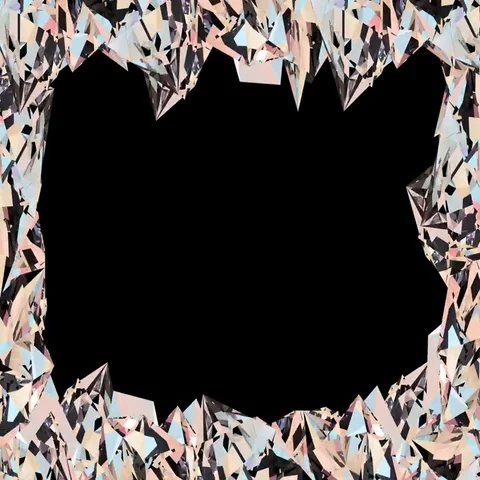 Crystal border loop animation Stock Footage 69400523