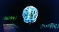 the crystal brain render for medical and biology concept Illustration
