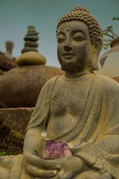 Crystal buddha Stock Photos