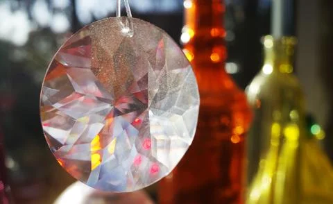 Crystal catching sun rays Stock Photos