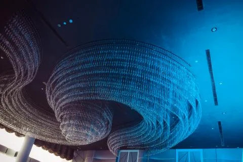 Crystal chandelier ceiling Stock Photos