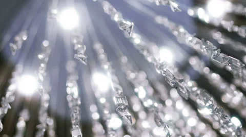 Crystal chandelier. Close up of the crystals. Stock Footage 52000349
