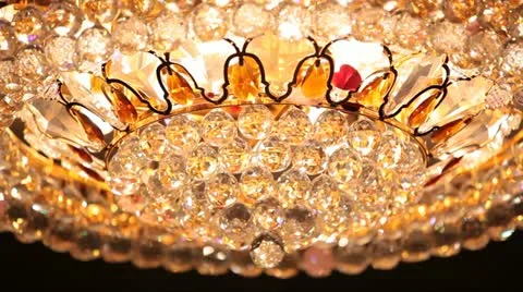 Crystal chandelier Stock Footage 21946842