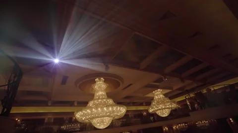 Crystal chandelier light 스톡 동영상 156834378