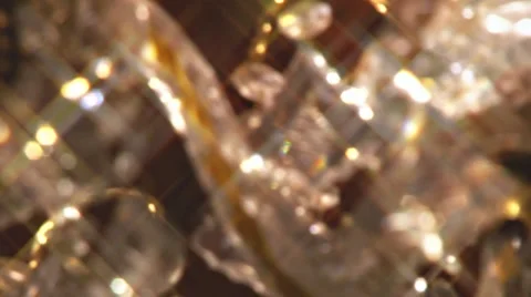 Crystal Chandelier Pan and focus Stock Footage