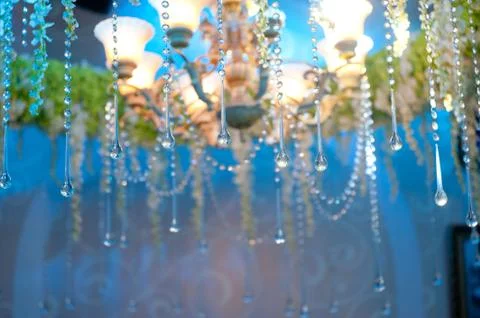 Crystal chandeliers Stock Photos