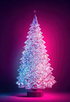 Crystal Christmas Tree Stock Illustration
