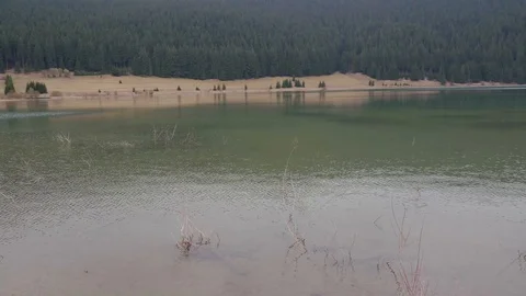 Crystal clean lake at a cold spring day Stock Footage 106369765