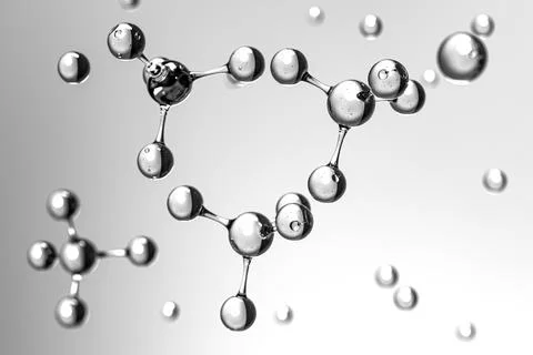 Crystal Clear 3D Molecular Structure Scientific Visualization Design 3D rende 库存插图