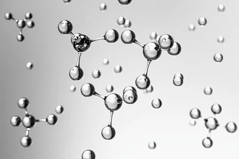 Crystal Clear 3D Molecular Structure Scientific Visualization Design 3D rende 库存插图