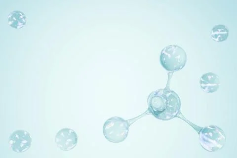 Crystal Clear 3D Molecular Structure Scientific Visualization  Design 3D rend Stock Photos