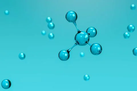 Crystal Clear 3D Molecular Structure Scientific Visualization  Design 3D rend Stock Photos