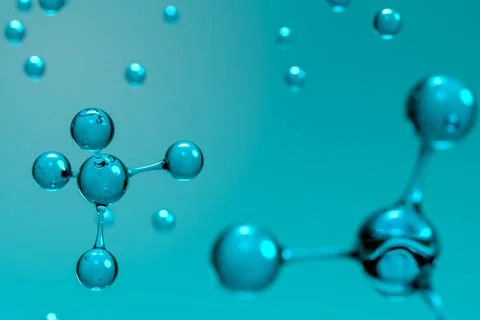 Crystal Clear 3D Molecular Structure Scientific Visualization  Design 3D rend Stock Photos
