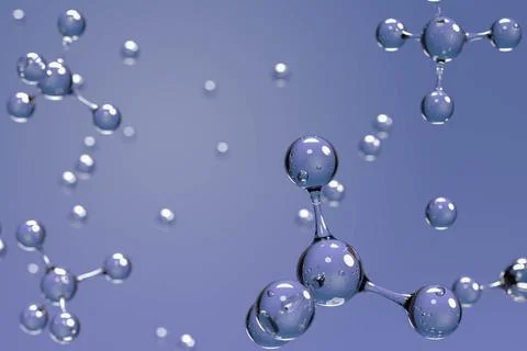 Crystal Clear 3D Molecular Structure Scientific Visualization  Design 3D rend Foto stock