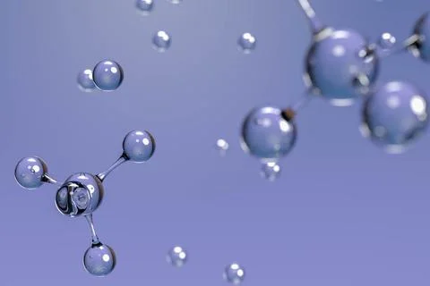 Crystal Clear 3D Molecular Structure Scientific Visualization  Design 3D rend Foto stock
