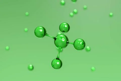 Crystal Clear 3D Molecular Structure Scientific Visualization  Design 3D rend Foto stock